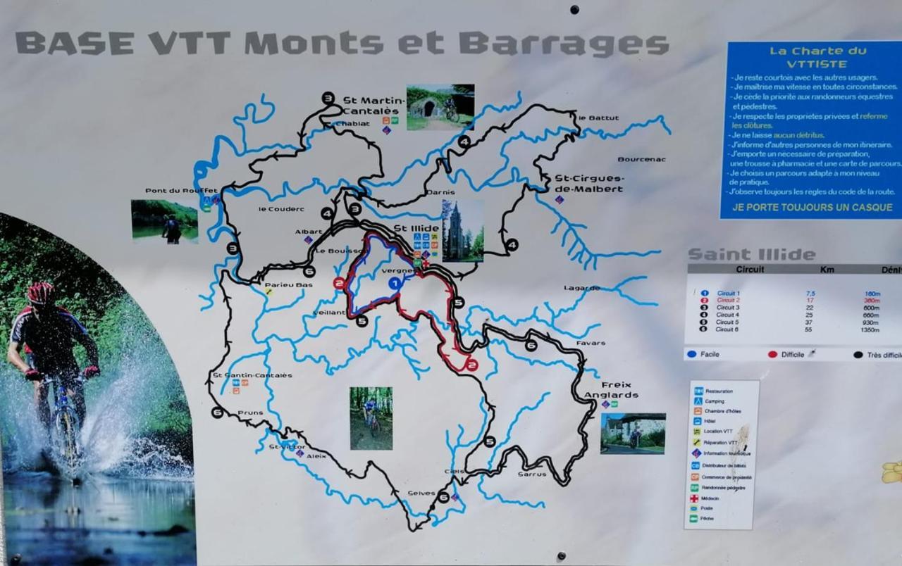 Le Miraillet, Gite Saint-Illide Buitenkant foto